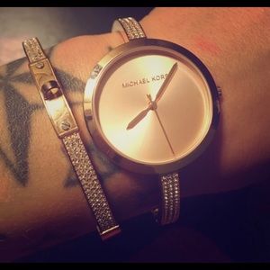 Rose gold Michael Kors Watch with crystals
